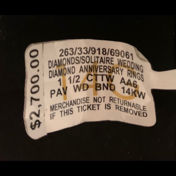 1 1/2 CTTW Pave Wedding Band 14KW - Picture 3 of 4